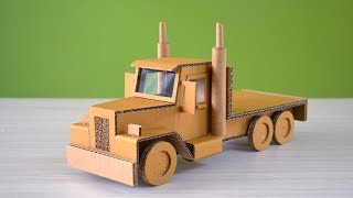 A cardboard truck  how to make a truck using cardboard  DIY [upl. by Helman611]