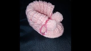 Scarpette uncinetto con PomPom  Parte 1  DIY baby chrochet pink Shoes  Full HD 1080p [upl. by Alywt295]