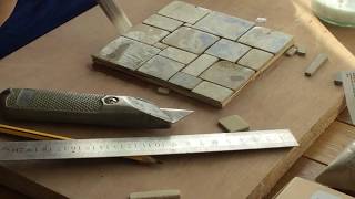 Laying Real Stone Random Flagstones for your Dolls House MINIATUREBRICKSCOM [upl. by Edelstein]