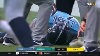 Taylor Lewan gets Intentionally Knocked Out Fight breaks out between Dolphins and Titans [upl. by Maffei]