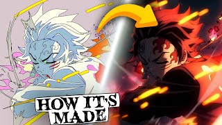 The Secret Behind Demon Slayers Animation  VISUALS BREAKDOWN [upl. by Sheffie]