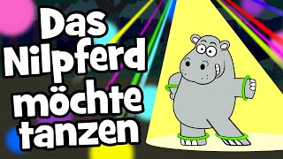 ♪ ♪ Kinderlied Tiere  Das Nilpferd möchte tanzen  Hurra Kinderlieder  Bewegungslied zum Mitmachen [upl. by Nylyoj]