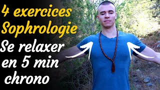 4 exercices de sophrologie pour se relaxer en moins de 5 minutes  Contre le stress [upl. by Airtap]