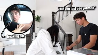 MY WATER BROKE PRANK ON FIANCE [upl. by Nylicaj275]