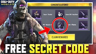 NEW FREE SECRET Redeem Code Rewards  Free Epic Character amp more  COD Mobile Season 10 Global [upl. by Teuton]