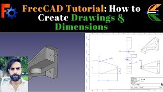 FreeCAD Tutorial How to Create Drawings amp Dimensions [upl. by Aneeuqahs]