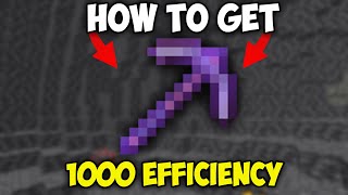 How to Get 1000 Efficiency Pickaxe in Minecraft  1000 Efficiency Pickaxe command [upl. by Eniar]