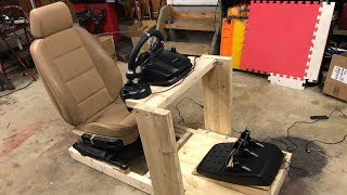 Building a Sim Racing Cockpit  Wood DIY [upl. by Coughlin]