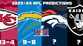 202324 NFL Predictions Regular Season Records  Super Bowl Champ [upl. by Voltz]