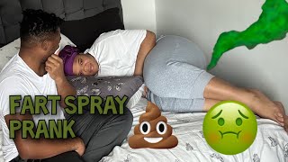 Fart Spray Prank on My Husband 🤮🤮 [upl. by Venator899]