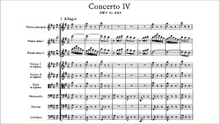 Bach  Brandenburg Concerto No 4 in G Major BWV 1049 Complete Score [upl. by Even248]