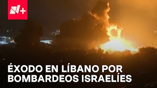 Éxodo en Líbano Miles de personas intentan salir ante ofensiva israelí  En Punto [upl. by Nudnarb]