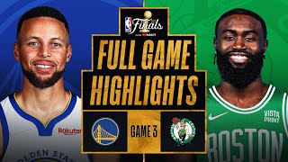 WARRIORS at CELTICS  FULL GAME 3 NBA FINALS HIGHLIGHTS  June 8 2022 [upl. by Norvil]