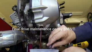 2009 BMW R1200RT Final Drive Maintenance [upl. by Nauhs453]