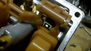 yamaha fzr adjusting carburator floats [upl. by Adnolor403]