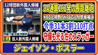 【巨人新外国人候補】ジェイソン・ボスラー内野手！今季マイナー31本3割110打点の長距離砲【12球団新外国人候補2025】 [upl. by Hseyaj]