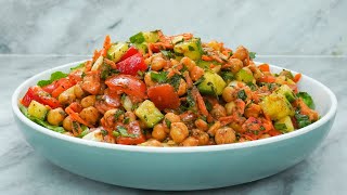 High Protein Chickpea Salad Plantbased  Healthy Salad Recipe for Vegetarian and Vegan Diet [upl. by Dudden]