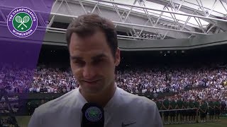 Roger Federer Wimbledon 2017 final winners interview [upl. by Breanne]