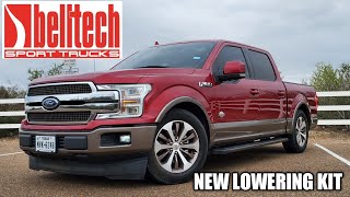 2015 to 2018 F150 50l CrewCab 2wd Belltech Lowering Kit Install 24 Drop [upl. by Christensen544]