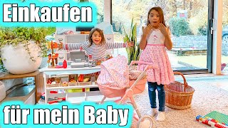 Einkaufen für mein BABY  Baby Born  Einkaufen spielen live  Clarielle [upl. by Atalayah]