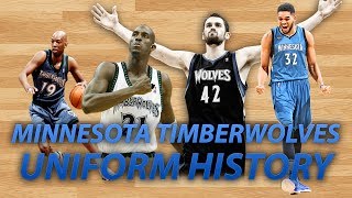 NBA Uniform History  Minnesota Timberwolves [upl. by Akemyt]