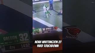 Noah Whittington 27 Yard Touchdown 💯😤 GoDucksdotcom algblazer ducks cfb shorts [upl. by Sura]