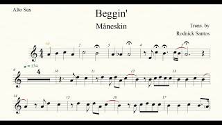 Beggin Alto Saxophone Sheet Music [upl. by Fulvia]