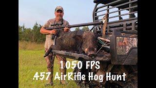 1050fps 457 AirRifle Hog Hunt [upl. by Mckay618]