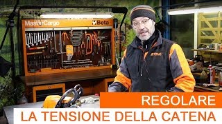 Come Regolare la Tensione della Catena Stihl [upl. by Ahsinert904]