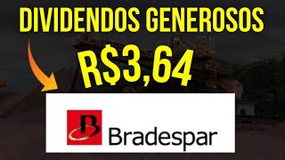 BRAP4 BRADESPAR DATA COM DIVIDENDOS CHEGANDO brap bradespar dividendos investir [upl. by Laehpar999]