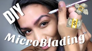 DIY  At Home MicroBlading  Beauty On a Budget [upl. by Colly]