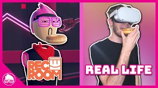 Eating Rec Room Food in VR and Real Life [upl. by Zucker353]