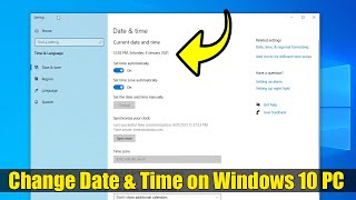 How to Change Date amp Time on Windows 10 Computer [upl. by Adnoyek]