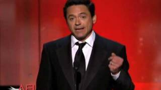 Robert Downey Jr Salutes Warren Beatty [upl. by Shuman827]