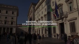 Manovra Cgil e Uil confermano lo sciopero del 29 novembre [upl. by Erinn]