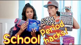 BACK TO SCHOOL PERIOD KITS  15 Hacks for What to do at School [upl. by Eteragram798]