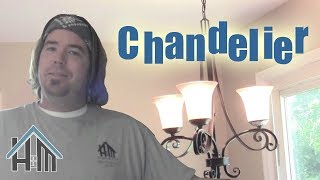 How to install replace chandelier Easy Home Mender [upl. by Ayikur]