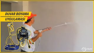 Duvar Boyama Uygulaması l Elektrikli Airless Boya Makinaları l Titech Airless [upl. by Sabas]