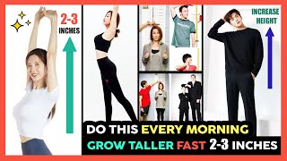 Do This Every Morning  6 Lazy Stretches to Grow Taller Fast 23 inches amp Improve Posture All Ages [upl. by Barrie492]