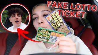 FAKE LOTTERY TICKET PRANK ON BOYFRIEND SELFISH REACTION [upl. by Lirpa918]