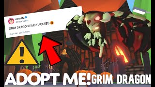 How to get GRIM DRAGON EARLY in ADOPT ME 🎃😱 [upl. by Anilrac738]