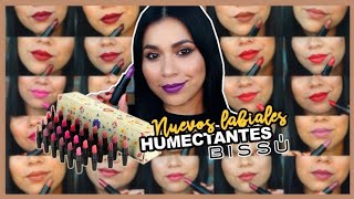 NUEVOS LABIALES HUMECTANTES BISSÚ ¿Realmente son mejores  SWATCHES EN LOS LABIOS  Karla Burelo [upl. by Vasti]