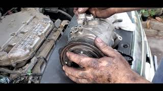 honda odyssey ac compressor removal easy way [upl. by Nicole]