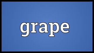 Grape Meaning [upl. by Nodnyl439]