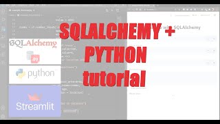 SQLalchemy  Python Tutorial using Streamlit [upl. by Elleinad193]