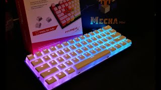 HyperX White Pudding Keycaps amp NEW Ducky Mecha Mini  Unboxing  Review  Install  Sound [upl. by Kusin983]