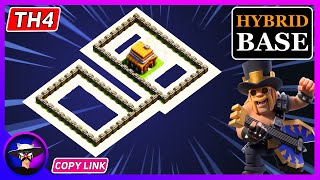 Ultimate BEST TH4 HYBRIDTROPHYdefense Base 2021 Town Hall 4 Hybrid Base Design  Clash of Clans [upl. by Milty]