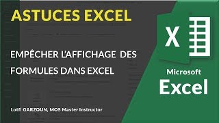 Empêcher laffichage des formules dans Excel [upl. by Veneaux]