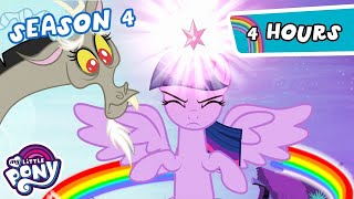 4 Hours of Season 4💖😍  MINI MOVIE COMPILATION  My Little Pony Friendship is Magic [upl. by Casia]