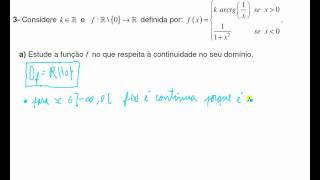 Continuidade num Intervalo  função por ramos [upl. by Deroo]